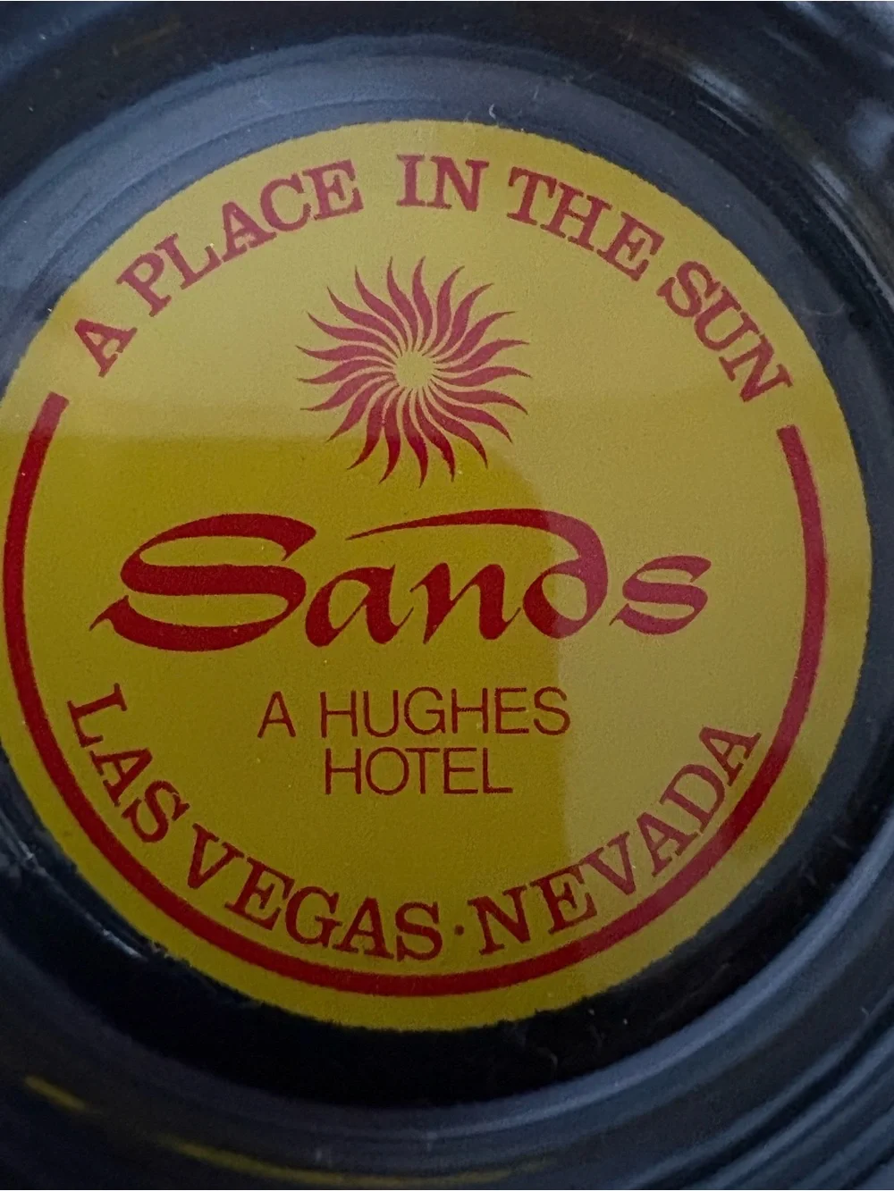 Sands Hotel LasVegas Vintage Glass Ashtray Rat Pack Era 1960’s Casino Tobacciana